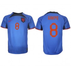 Nederländerna Cody Gakpo #8 Bortatröja VM 2022 Korta ärmar